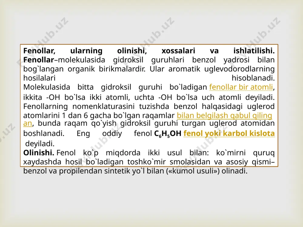bir ikki atomli fenollarning olinish usullari - Page 3