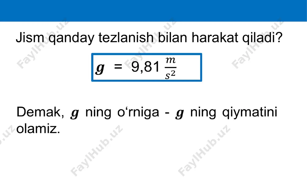 yuqoriga tik otilgan jismning harakati - Page 5
