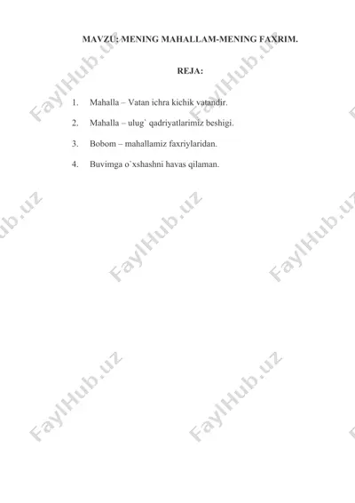 mahallam-mening faxrim — DOCX