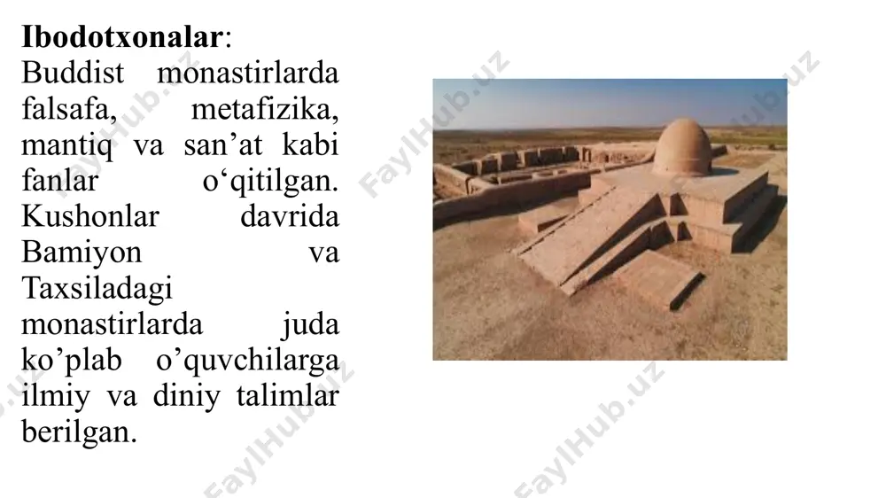 matematika, tibbiyot va falsafa kabi fanlar ham rivojlanib borilgan. masalan, al-khwarizmi, al-jabr (algebra) sohasini rivojlantirgan olim sifatida tanilgan. uning "al-kitab al-mukhtasar fi hisab al-jabr wal-muqabala" asari algebra asoslarini tashkil etgan. astronomiya va matematika: ulugh beg (tamerlaning nabirasi) samarqandda yulduzlar bilan bog'liq ilmiy ishlarni davom ettirgan va o‘zining astronomik tadqiqotlarini olib borgan. samarqanddagi ulugh beg observatoriyasi (15-asrda qurilgan, lekin arab davrining ilmiy merosini davom ettirgan) astronomiya sohasidagi yirik ilmiy ishlar markazi bo'lgan. somoniydlar davri: somoniylar (819–999 yillar) buxoro va samarqandni ilm-fan markazlariga aylantirdilar. ismoil al-jazari, mashhur muhandis va olim, o'zining "kitab al-jamisina`at al-hiyal" asarida mexanik qurilmalar haqida ma'lumot bergan. buxoro: buxoro "umm al-ulama" (olimlarning onasi) deb nomlangan, chunki bu shahar musulmonlar orasida ilmiy yutuqlari bilan mashhur edi. al-tirmiziy kabi hadis ilmini o‘rgatgan olimlar ham buxoroda faoliyat yuritgan. abu ali ibn sino: ibn sino (avitsenna) 980-yilda afshonada tug‘ilgan va uning "qonun fi-t-tibb" asari 17-asrgacha ilmiy tibbiyotda asosiy manba sifatida ishlatilgan. shuningdek, u …