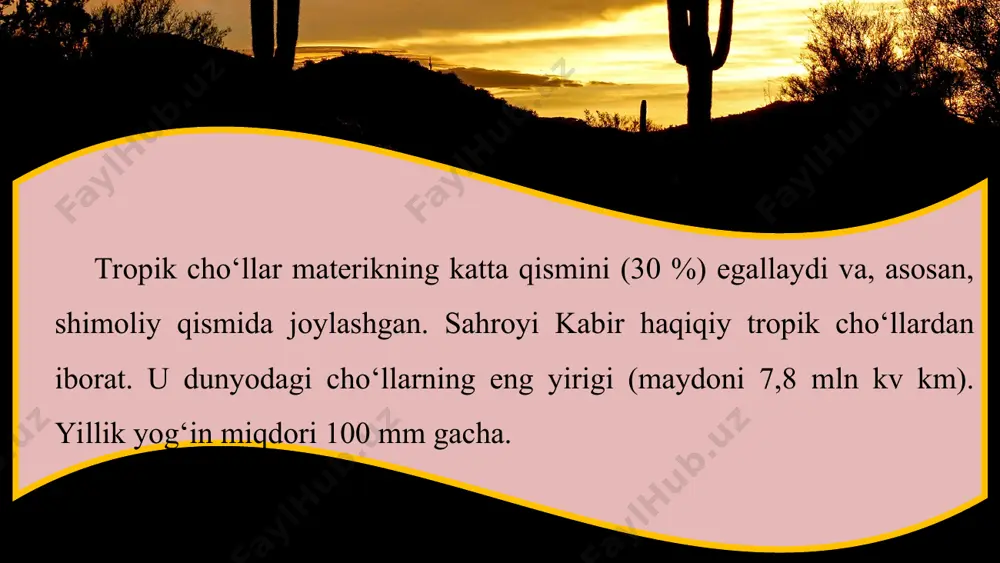 tropik cho‘llar va subtropiklar (afrika) 6-sinf - Page 3
