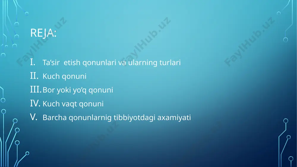 lar. "bor" bo'sag'aga esa qoʻzgʻaluvchan toʻqima potensial imkoniyatlarini batamom tugatganliginining ifodasi, deb qaraldi. keyinchalik mikroelektrodlar bilan olib borilgan tadqiqotlar, ta'sir etuvchi stimul kuchi bo'sag'aga yaqin bo'lganda, shu ta'sirlangan qismida tarqalmaydigan mahalliy (lokal) javob yuzaga chiqishi aniqlandi. kuch va vaqt egri chizig’i muskullarda qonunlarning ta’ siri tonik tolalarda harakatlantiruvchi akson juda ko'plab sinaptik aloqalarni hosil qiladi. tolalarning qiskarishi sekin amalga oshadi, chunki miozin atf azasining faolligi juda past bo'ladi. tolaning bo'shashishi ham o'z navbatida sekin amalga oshadi. bu turdagi muskul tolasi izometrik tartibda juda yahshi ishlaydi. bu mushak tolalari harakat potensialini generatsiyalamaydi va "bor yoki yo'q" qonuniga ham bo'ysunmaydi. insonlarda bunday turdagi muskul tolalari ko'zning tashqi muskullari tarkibida koʻp boʻladi. skelet muskulining yakka qisqarish balandligi ta'sirot kuchiga bogʻliq. bo'sag'a kuchi bilan ta'sir etilganda qisqarish arang seziladi, ta'sirot kuchi orttirilganda qisqarish kuchayadi (submaksimal qisqarish), ma'lum balandlikka etgan ta'sirot kuchi orttirilganiga qaramay, muskulning qisqarish balandligi oʻzgarmay qolaveradi (maksimal qisqarish). buning sababi shuki, muskul …