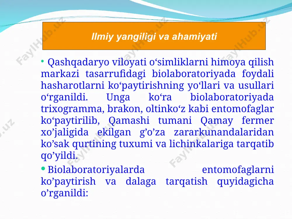 biolaboratoriyalarda foydali hasharotlarni ko‘paytirish va ularni qo‘llash - Page 5