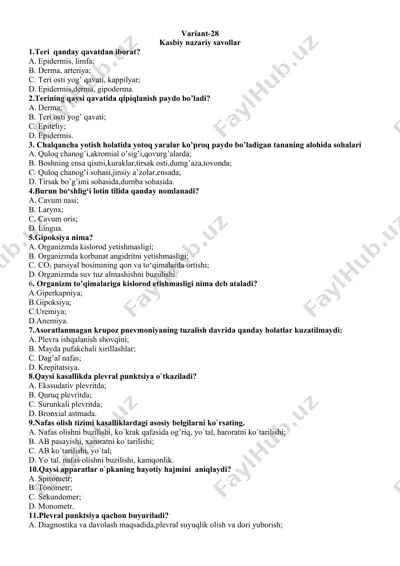kasbiy nazariy savollar — DOCX