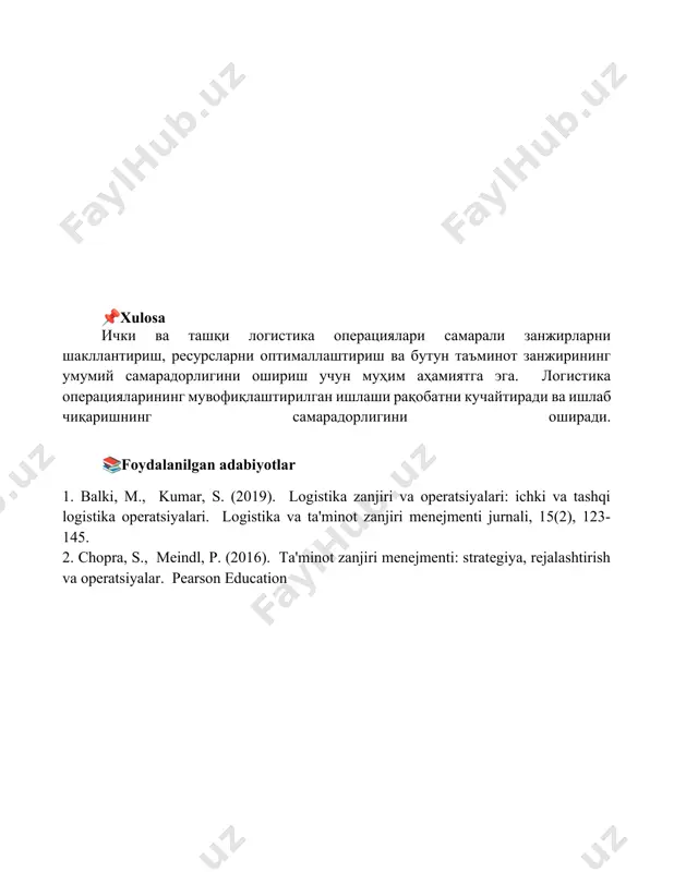 logistik zanjirlar va operatsiyalar - Page 5