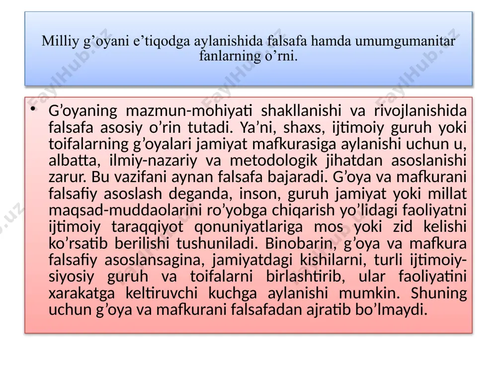 yangi ilmiy bilimlarni qo’lga kiritish lozim bo’lgan olimlar; 2 ilmiy faoliyatda kooperatsiyaning mavjudligi; 3 ilmiy bilimlar shakllanishiga turtki beradigan ilmiy axborotning yetarli bo’lishi; 4 ilmiy faoliyatni mujassamlashtiradigan, boshqaradigan maxsus ilmiy muassasa va tashkilotlar; 5 laboratoriya tadqiqotlari uchun maxsus jihozlar, asbob-uskunalar, priborlar. insonning olam haqidagi bilimlari: a) kundalik amaliy faoliyati jarayonida b) ilmiy bilish asosida avvalo fan olamni, undagi narsa va hodisalarni chuqur atroflicha bilishni taqoza etadi; ilmiy bilishdan ko’zda tutilagan maqsad chin bilimlar, ilmiy haqiqatlarni hosil qilishdan iborat; ilmiy bilimlarni hosil qilishda maxsus ilmiy metodlardan foydalaniladi; ilmiy izlanish natijalari ilmiy bilish shakllarida-muammo, qonun, ilmiy faraz, nazariya, kashfiyot, ta’limotlarda aks etadi; fanda ilmiy bilimlarning chinligini sinab ko’rishning maxsus shakllari ishlab chiqilgan; ilmiy bilimlar – qonun, kategoriya, tushuncha, nazariya va ta’limotlar o’ziga xos tilda bayon etiladi. ilmiy bilish olamni bilishning boshqa ko’rinishlaridan o’ziga xos jihatlari bilan farqlanadi: fan fan shakllangunga qadar dastlabki bilimlarning shakllanishi qadimgi dunyo fani marmaziy osiyoda ilmiy bilimlar taraqqiyoti …