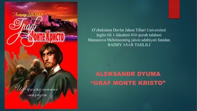 "graf monte kristo" — PPTX