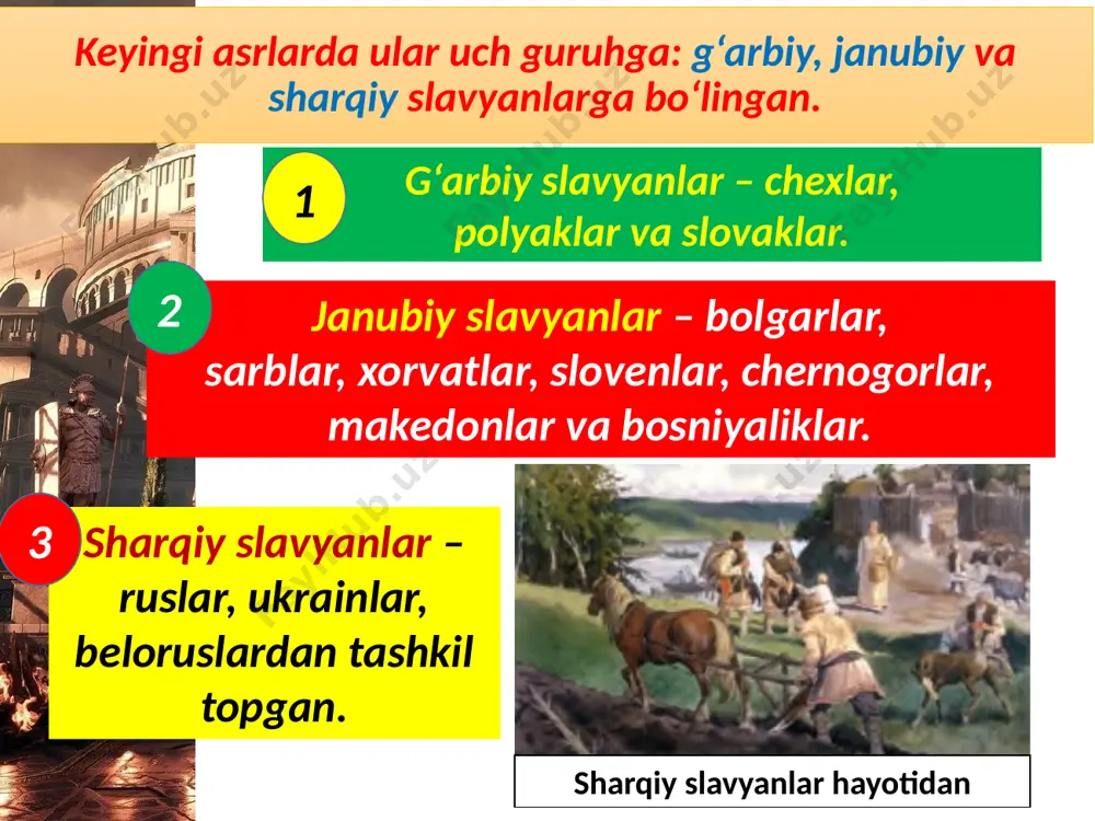 slavyanlar va ularda davlatlarning tashkil topishi. 7- sinf - Page 4