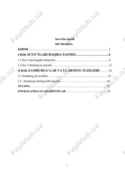 suvo’tlar tasnifi — DOCX