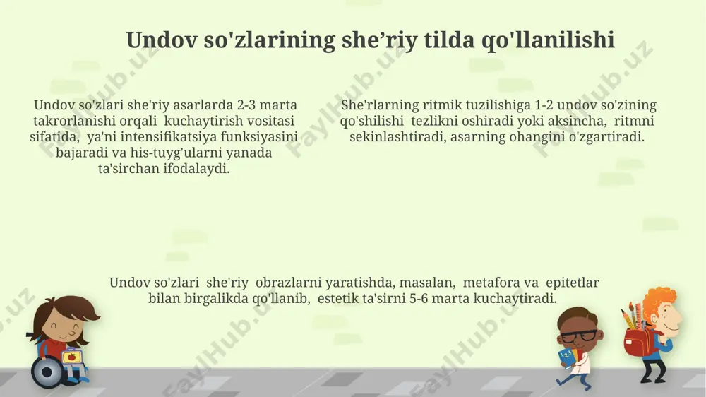 undov soʻzlar va ularning uslubiy xususiyatlari - Page 5