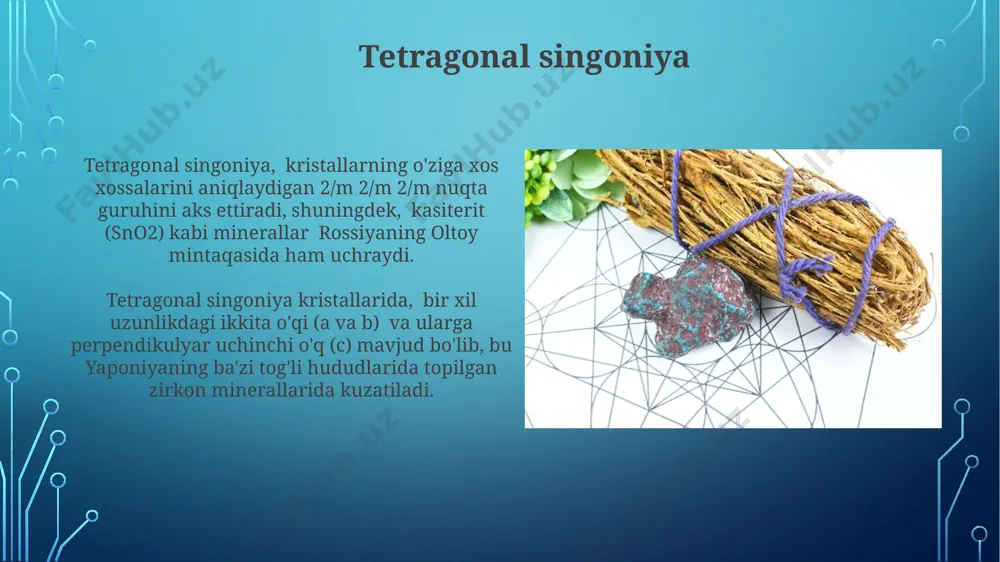 kristall panjaralar, kristall singoniya va ularning turlari - Page 5