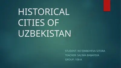 historical cities of uzbekistan — PPTX