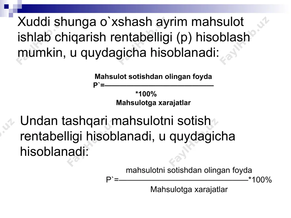 foyda rentabelligi statistikasi - Page 4