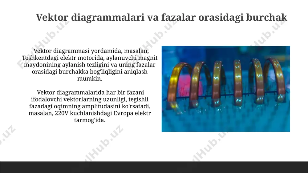 uch fazali tokda aylanuvchi magnit maydon va uning aylanish tezligi - Page 5