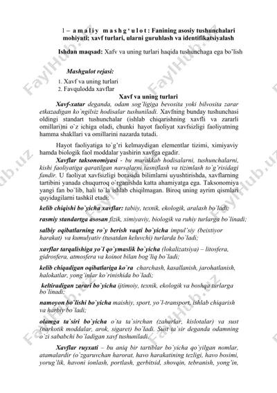 xavf va uning turlari — DOC