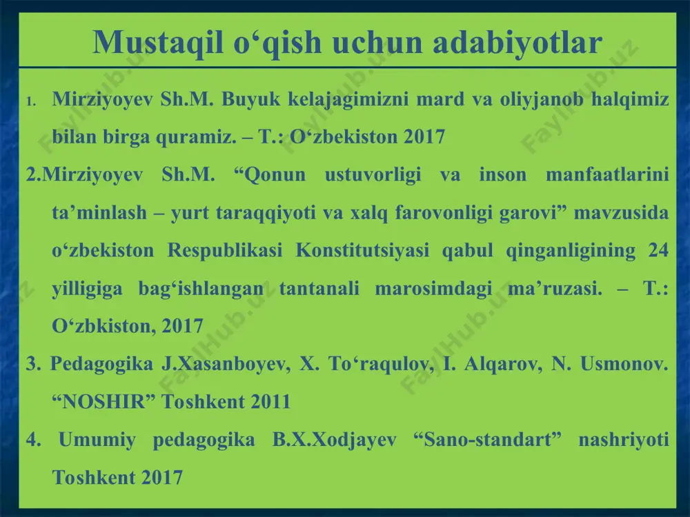 agnostikaning shakllanishida ham o’z ta’sirini ko`rsatgan. sharqda pedagogik diagnostika elementlari quyidagi tarbiya metodlari zamirida qo`llanilgan: 1) tushuntirish: maslahat berish, uzr so`rash, yaxshiliklar haqida so`zlash, o`mak bo`lish. 2) nasihat berish: o`git, undash, ko`n dirish, iltimos qilish, oq yo`l tilash, yaxshiliklar haqida so`zlash, rahmat aytish, duo qilish. 3) namuna bo`lish: maslahat so`rash, o`mak bo`lish. 4) rag`bat va jazo: maqtash, olqishlash, tasanno aytish; ta’kidlash, ta’na - gina, tanbeh berish, uyaltirish va boshqalar. sharqda pedagogik diagnostika elementlari - an’analar, udumlar, rasmrusumlar zamirida ham namoyon bo’lgan. bunda yosh avlodni aqliy rivojlantirish bilim, ilm, malaka, ko’nikmaga ega bo’lish, axloqli qilib tarbiyalash: axloq, odob, xulq, yaxshilik, adolat, insof, diyonat, sharm, hayo, vatanparvarlik va boshqa fazilatlami shakllantirish; mexnat tarbivasi: faollik, ishchanlik, tadbirkorlik, ishbilarmonlik; aqliy ish, jismoniy mexnat; jismoniy tarbiva: chiniqish, jismoniy o`yinlar; nafosat tarbivasi: go`zallik, kiyinish madaniyati, muomala madaniyati. zamonaviy sharoitda pedagogik diagnostika rivoji. bir qator olimlar: klauer, ingo xartman, karxaynts ingenkamp, linert, frikelaming pedagogik diagnostika psixologik diagnostika …