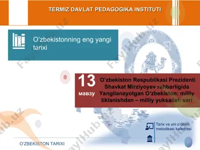 o‘zbekistonning eng yangi tarixi — PPT