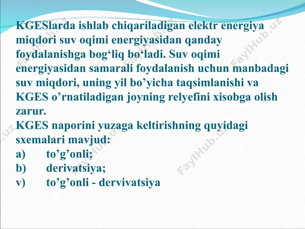 gidroenergetik potensial haqida ma'lumotlar - Page 5