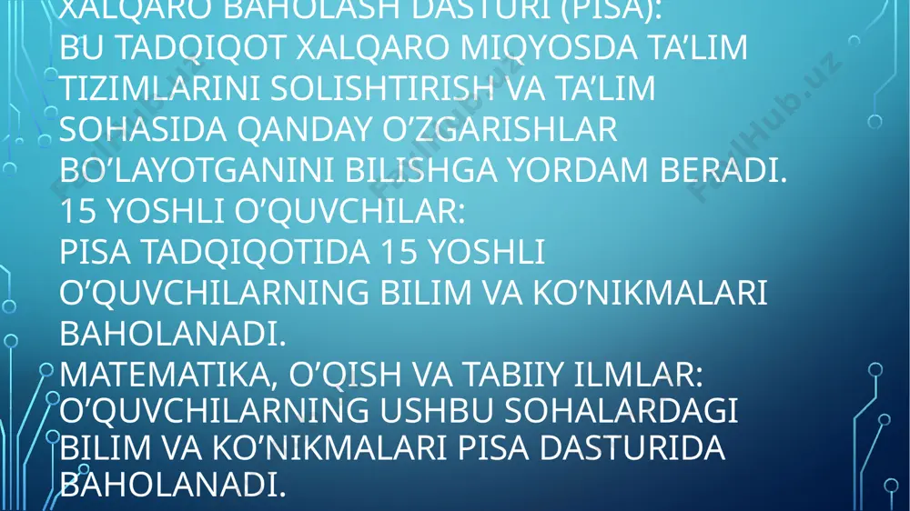 pisa - xalqaro o'quvchilarni baholash dasturi - Page 4