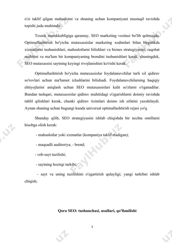 o'yish bilan bog'lash mumkin, chunki matn o'rtacha foydalanuvchidan yashirilgan, ammo indekslash robotlariga ko'rinib turadi. ichki veb-sayt optimallashtirish veb-sayt reklama ikki sohaga bo'lingan - ichki optimallashtirish va tashqi. texnik (ichki) optimallashtirish - bu qidiruv tizimlari uchun saytni optimallashtirish. boshqacha aytganda, bu saytning ichki tarkibini (sahifa kodi) qidiruv tizimlarining 5 talablariga olib keladi. so'nggi paytlarda saytni to'liqsiz optimallashtirish tendentsiyasi paydo bo'ldi (faqat bir nechta sahifalar). bunday seo "qisman" deb nomlanadi. ammo bu noto'g'ri yondashuv. butun saytda optimallashtirishni amalga oshirish kerak. optimallashtirish bo'yicha mutaxassislar teglar, kalit so'zlar, tavsif bo'limi, tarkib va ​​rasmlarning noyobligi, sayt xaritasi, indekslashdan ortiqcha tarkibni yopish, domen yoshi, filiallarni tekshirish (shunga o'xshash saytlar) dan foydalanadilar. mavzular). saytni optimallashtirishni tekshirish uchun siz turli xil dasturlardan (dasturlardan) foydalanishingiz mumkin: yandex.metrica, yandex.webmaster, google analytics, pr-cy, screamingfrogseospider. shuni esda tutish kerakki, saytdagi barcha sahifalar6 ham qidiruv robotiga indekslanmasligi kerak. masalan, forumda xizmat sahifalari, foydalanuvchi kartalari yoki qatnashuvchilar ro'yxati foydali bo'lmaydi raqobat muhiti va boshqalar …