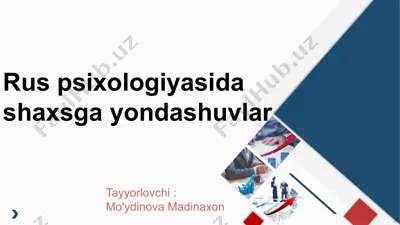 rus psixologiyasida shaxsga yondashuvlar — PPTX