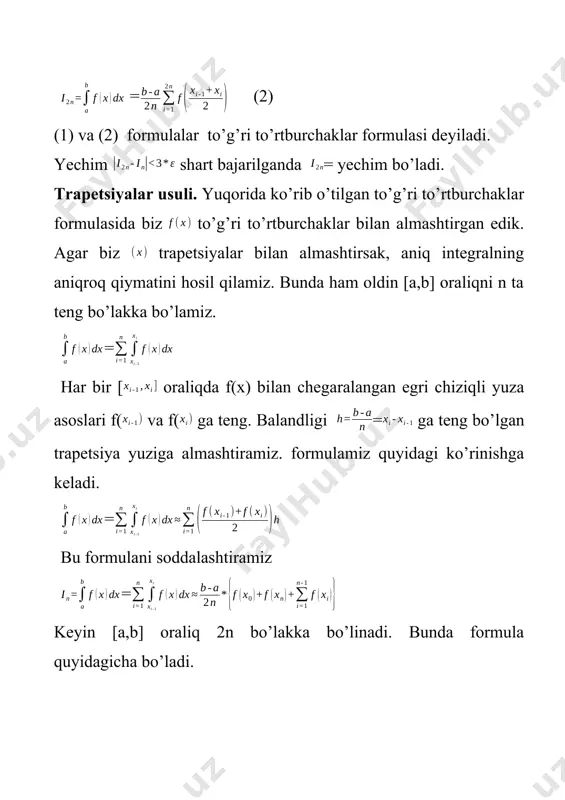 aniq integrallarni taqribiy hisoblash - Page 4