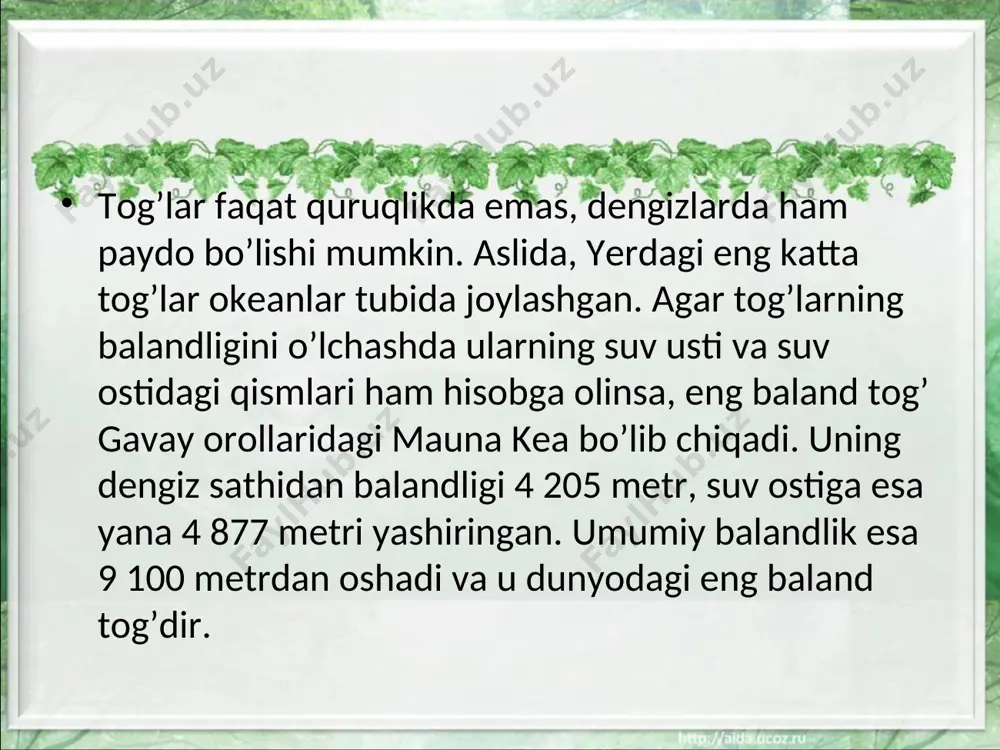 tog`larning paydo bo`lishi va balandligiga ko`ra turlari - Page 4