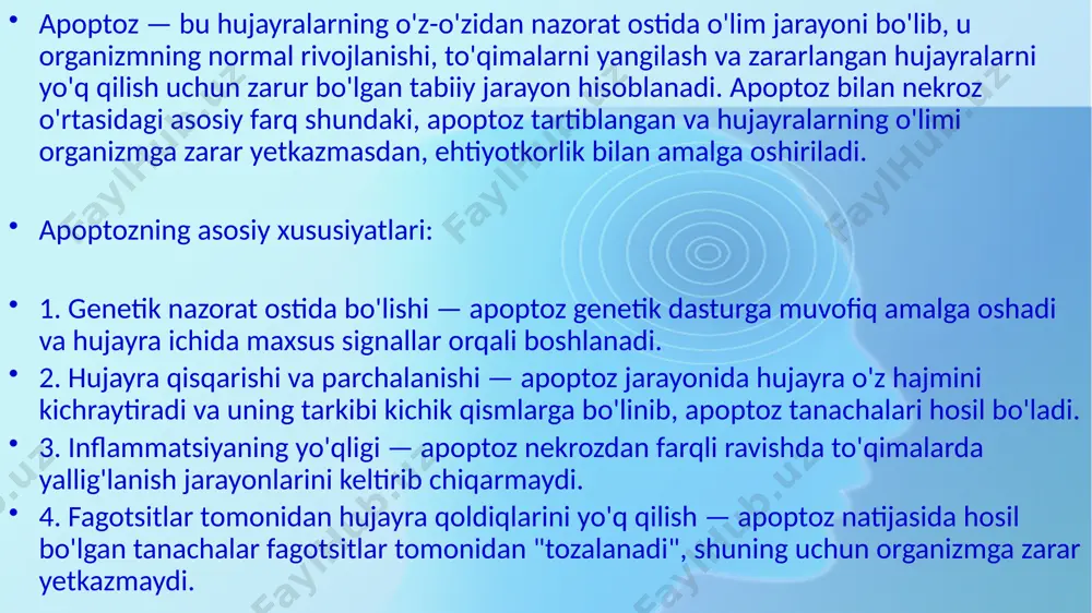 qarshilik ko‘rsatishi mumkin, lekin u tishni bakteriyalar va kislotalardan to‘liq himoya qila olmaydi. ### 3. tish blyashkasining pellikulasi (pellicle) pellikula — bu tish yuzasini qoplovchi oqsil qatlami bo‘lib, asosan tupuk oqsillari va glikoproteinlardan iborat. bu qatlam bir necha daqiqa ichida tish yuzasida shakllanadi va tabiiy himoya funksiyasini bajaradi: - himoya: pellikula tishni kislotalar ta’siridan muhofaza qilishga yordam beradi. - bakteriyalar yopishishi: aynan pellikula bakteriyalarning yopishishiga imkon yaratadi va shu tarzda tish karashlari shakllanishiga zamin tayyorlaydi. shunday qilib, tish blyashkasining shakllanishida kutikula va pellikula muhim rol o‘ynaydi. tishlarni muntazam ravishda tozalash va parvarish qilish bu blyashkalarni va ularning asoratlarini oldini olishda yordam beradi. tish emali, milk (gingiva), va tish toshlarining patomorfologiyasi turli kasalliklar va patologik jarayonlar natijasida yuzaga keladigan o‘zgarishlarni tavsiflaydi. bu to‘qimalarda yuz beradigan patologik jarayonlar tish va milkning salomatligiga sezilarli ta’sir ko‘rsatishi mumkin. ### 1. tish emalining patomorfologiyasi tish emali — tishning tashqi qattiq qatlami bo‘lib, inson tanasidagi eng …