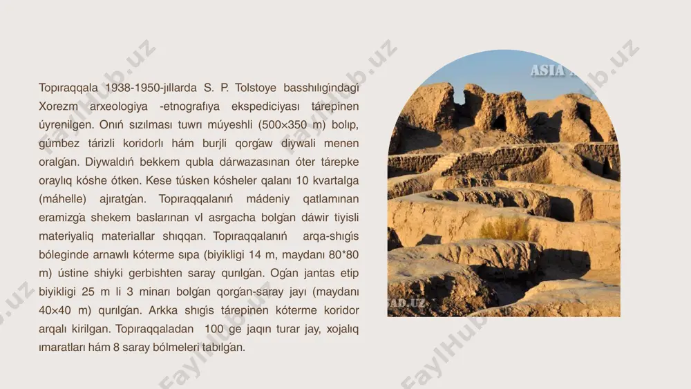 topıraqqala tariyxiy esteligi - Page 4