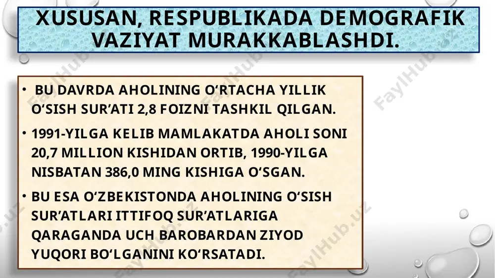 lindi. bu yo‘l ijtimoiy adolat tamoyillariga mos kelar edi. 1994-yilga kelib, o‘zbekistonda aholini ijtimoiy himoyalash tizimi tubdan o‘zgartirildi. ijtimoiy ko‘mak berishning mutlaqo yangi ilg‘or tizimi shakllantirildi. bu tizimning mohiyati shundan iboratki, bolalar va kam daromadli oilalar bu yordamdan bahramand bo‘luvchi asosiy kishilar bo‘lib qoldi. 1994-yilning sentabridan boshlab, barcha bolali oilalar uchun yagona nafaqa joriy etildi. bunday yordam odamlarga yaqin turadigan mahalla yig‘inlarida amalga oshiriladigan bo‘ldi. 1996-yil dekabrda bolali oilalarga ijtimoiy yordam berilishini kuchaytirish, aholini ijtimoiy himoya qilish borasidagi chora-tadbirlarni ro‘yobga chiqarishda fuqarolarning o‘zini o‘zi boshqarish organlarining roli va mas’uliyatini oshirish maqsadida «bolali oilalarni davlat tomonidan qo‘llab-quvvatlashni yanada kuchaytirish to‘g‘risida» yana bir muhim farmon qabul qilindi. unda 1997-yildan boshlab yordamga muhtoj, bolali oilalarga bolalarning soniga qarab, eng kam ish haqining 50 foizidan boshlab 175 foizigacha nafaqalar beriladigan bo‘ldi. nogiron bolalarni sog‘lomlashtirish maqsadida sog‘liqni saqlash vazirligi, «sog‘lom avlod uchun» jamg‘armasi tashabbusi bilan, xorijiy hamkorlarni jalb etgan holda, tug‘ma nuqsonlari mavjud bo‘lgan bolalarni …