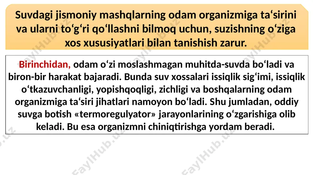 ushbu qarorga binoan, yagona musobaqa o‘tkazish qoidasi ishlab chiqildi, natijada olimpiada o‘yinlari va yirik musobaqalar o‘tkazila boshlandi. ayni paytda suzish xalqaro federatsiyasiga: suzish, suvga sakrash, sinxron suzish, suv polosi, ochiq suvda suzish kiradi. 2009-yildan buyon fina prezidenti doktor julio sezar maglione sanaladi.207 davlat a’zo. ilk suzish maktablari 18-asrning 2-yarmi — 19-asrning boshlarida germaniya, avstriya, fransiyada ochilgan. 19-asr oxirida sunʼiy suv havzalari kurila boshlagach, sportcha suzish ommalashib ketdi. 1890-yil suvda suzish boʻyicha birinchi yevropa chempiona oʻtkazildi. suvda suzish 1896-yildan olimpiada oʻyinlari dasturiga kiritildi (ayollar 1912-yildan qatnashadi). o’zbekistonda suzishning rivojlanishi. suzish sportining boshlang‘ich davri o‘zbekistonda 1924-25-yillarga to‘g‘ri keladi. garchi bu yillarda maxsus (basseynlar) havzalar qurilmagan bo‘lsa-da, birinchi marta gidrostansiyalar (m:bo’zsuv) bunyod etildi. 1927-yilning yoziga kelib, respublikamizda birinchi marta shu suv stansiyasida toshkent bilan samara shaharlari o‘rtasida suzish bo‘yicha musobaqa bo‘lib o‘tdi. 1935-yil andijonning sun’iy suv havzasida birinchi marta respublika bo‘yicha suv sporti bayrami o‘tkazildi. unda andijon, qo‘qon, toshkent, farg‘ona shaharlarining eng mohir …