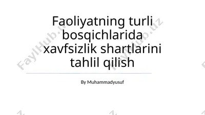xavfsizlik talablari tahlili — PPTX
