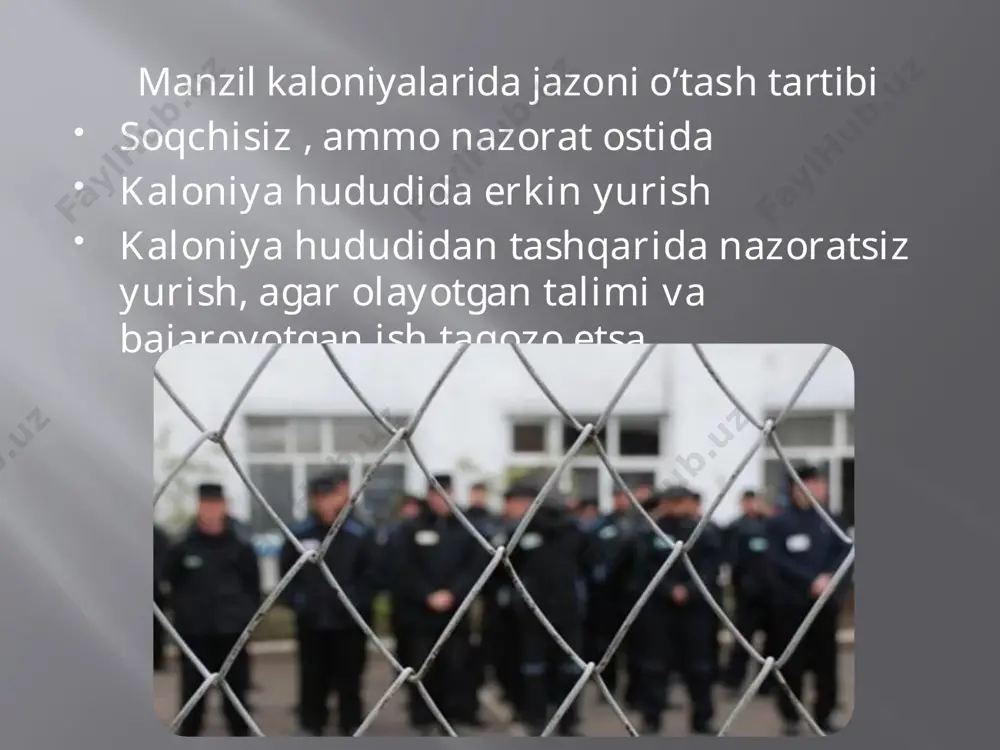 kaloniyalar va turmalar da jazon io‘tash - Page 2