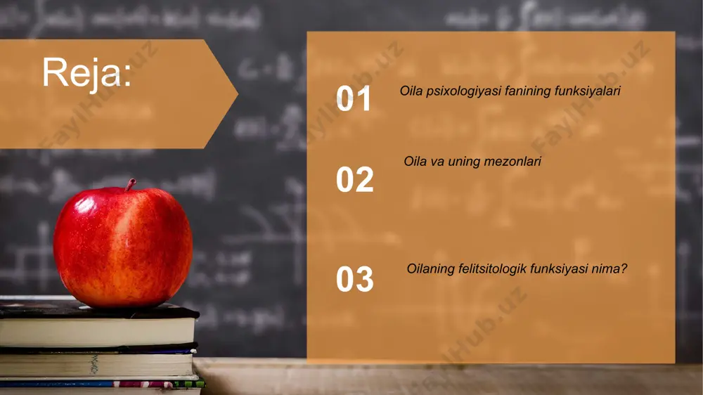 uxum funksiyasi darajasiga kiradi. insoniyat tarao‘o‘iyotining xozirgi bosqichida fan-texnika taraqiyotining yuksalib, odamlarning kundalikxayotining urbanizatsiyalashuvining (radio, televidiniye, video, kompyutr va boshqalar). ortib borish, oilalarining tobora nuklerlashib borayotganligi bilan oilaning kommunikativ funksiyasining axamiyati, oila a’zolarining bir-birlari bilan “odamlarcha”suxbatlashib olishining axamiyati tobora ortib bormoqda. bu o‘rinda o‘zbek oilasining o‘ziga xos xususiyati: ko‘p avlodlilik, ko‘p farzandlilik kabilar bunday oilalar a’zolari o‘rtasida o‘zaro muloqatni to‘laroq amalga oshishiga asos bo‘ladi, ularning o‘zaro muloqatga bo‘lgan extiyojlarini qondirishda muxim rol o‘ynaydi. biroq so‘ngi yillarda ba’zi oilalarda ota-onalar va bolalar o‘rtasida muloqatning kamligi, bir-biriga e’tiborining pasayishi, oila a’zolari o‘rtasida fikr erkinligining cheklanganligi (ayniqsa, qishloq oilalarida), xolatlari xam mavjud. xatto oiladagi o‘zaro munosabatlarining yomonlashuvi natijasida oila a’zolarni ayrimlarida stress(asabiy taranglik),suitsid (o‘z joniga qasd qilish) kabi noxush xolatlarning kelib chiqishi xam kuzatilmoqda. s w o t avtomatlashtirilgan harakatlar anglanmagan avtomatizmlar maylning assimilyativ illyuziyalari ongsizlik nazariyasini yaratdi nikox- oila munosabatlari yuzaga kelgan dastlabkt, ibtidoiy zamonlardan buyon unga xarakterli bo‘lib kelgan xususiyatlardan biri …