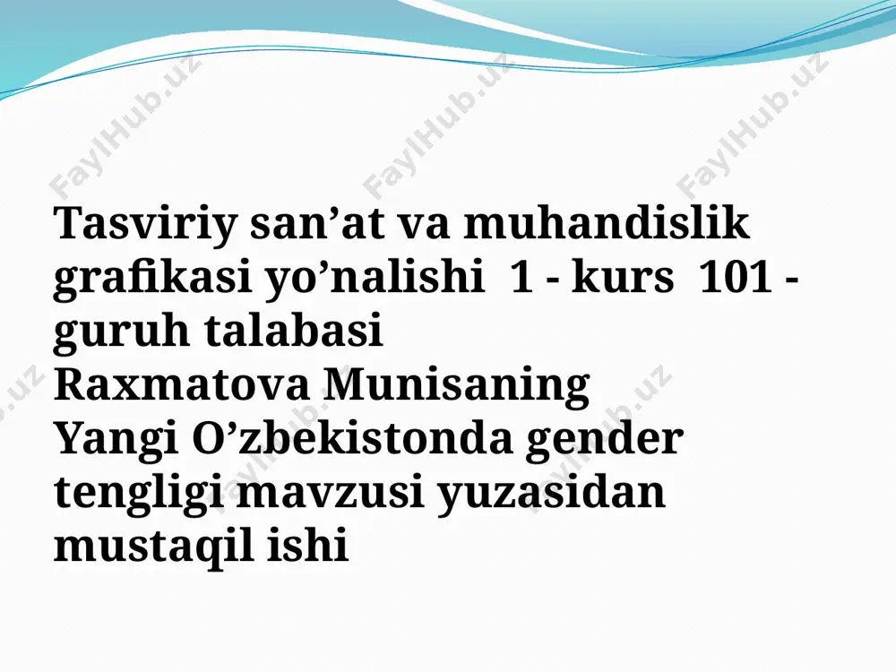 quq hamda imkoniyatlariga yetarlicha ahamiyat berilmayotgani haqiqatdir. o‘zbekiston respublikasi konstitutsiyasining 46-moddasida «xotin-qizlar va erkaklar teng huquqlidirlar»,2 deb belgilanganligidir. demak, gender tengligining ham xalqaro huquqiy ham, konstitutsiyaviy huquqiy asosi kafolatlangan. gender tengligi ijtimoiy tenglikni ham anglatadi. bunday tenglikni ta’minlash uchun konstitutsiya va qonunlarga zarur qoidalarni kiritishning o‘zi kifoya emas. gender tenglik jamiyat rivojida muhim bo‘lgan ijtimoiy munosabatlarda dolzarb ahamiyatga ega ekanligi bugungi kunda yanada yaqqol namoyon bo‘lmoqda. bugun oilada, jamiyatda, ayniqsa, xotin-qizlarning ijtimoiy hayotdagi faolligini oshirishga alohida e’tibor qaratilayotgani natijasida universitetda ham katta o‘zgarishlar amalga oshirilmoqda. so‘nggi to‘rt yilda xotin-qizlar va erkaklar uchun teng huquq hamda imkoniyatlarga erishish, jamiyat va davlat ishlarini boshqarishda ularning teng ishtirok etishini ta’minlash, xotin-qizlarni ijtimoiy-huquqiy jihatdan qo‘llabquvvatlash, shuningdek, xotin-qizlarni tazyiq va zo‘ravonliklardan himoya qilishga gender tenglik masalasi davlat siyosati darajasiga ko‘tarilib, sohaga oid 25 ta qonunchilik hujjati qabul qilindi. o‘zbekiston respublikasining gender tenglikni ta’minlash masalalari bo‘yicha komissiyasi, o‘zbekiston respublikasi oliy majlisi senatida xotin-qizlar va gender tenglik …