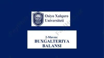 buxgalteriyа balansi — PPTX