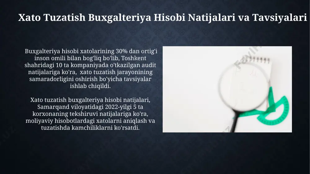auditning bug’alteriya xisobi bilan bog’liqligi o’rtasidagi farqlar - Page 5