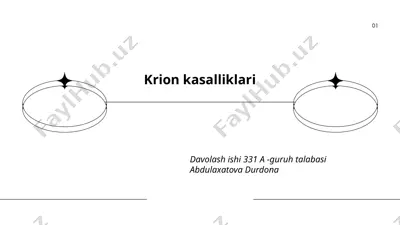 krion kasalliklari — PPTX