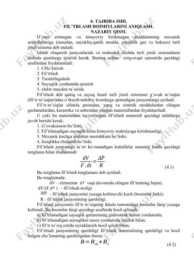 fil’trlash usullari — DOCX