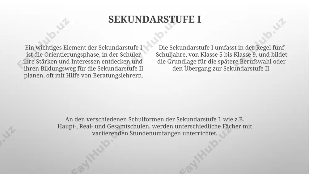 cht also alternative karrierewege. berufsausbildung die berufsausbildung dauert in der regel 2-3,5 jahre und kombiniert theoretischen unterricht in der berufsschule mit praktischer ausbildung im betrieb. über 350 anerkannte ausbildungsberufe bieten vielfältige karrierewege und ermöglichen einen direkten einstieg ins berufsleben nach erfolgreichem abschluss. die duale struktur, also die zusammenarbeit von betrieb und berufsschule, garantiert eine hohe praxisnähe und erhöhte übernahmechancen nach der ausbildung. duales system die ausbildungsvergütung im dualen system, die je nach beruf und ausbildungsjahr variiert, stellt eine wichtige finanzielle unterstützung für die auszubildenden dar. über 60% aller deutschen auszubildenden absolvieren eine duale ausbildung, was die enorme bedeutung dieses systems für den deutschen arbeitsmarkt verdeutlicht. das duale system kombiniert 3 jahre berufsausbildung in einem betrieb mit 1-2 tagen berufsschule pro woche, wodurch theorie und praxis eng verzahnt werden. vielen dank für ihre aufmerksamkeit @taqdimot_robot image1.png image2.png image3.png