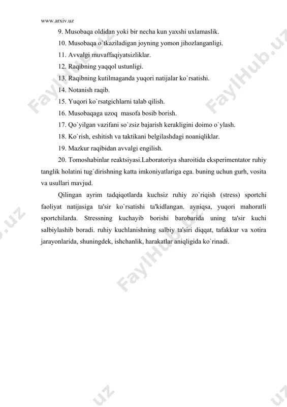 sport musobaqalarida emotsional tanglik va uni tug`diruvchi omillar - Page 5