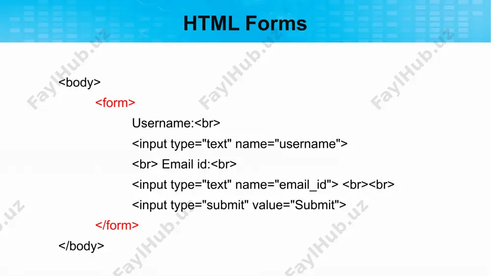 html forms - Page 4