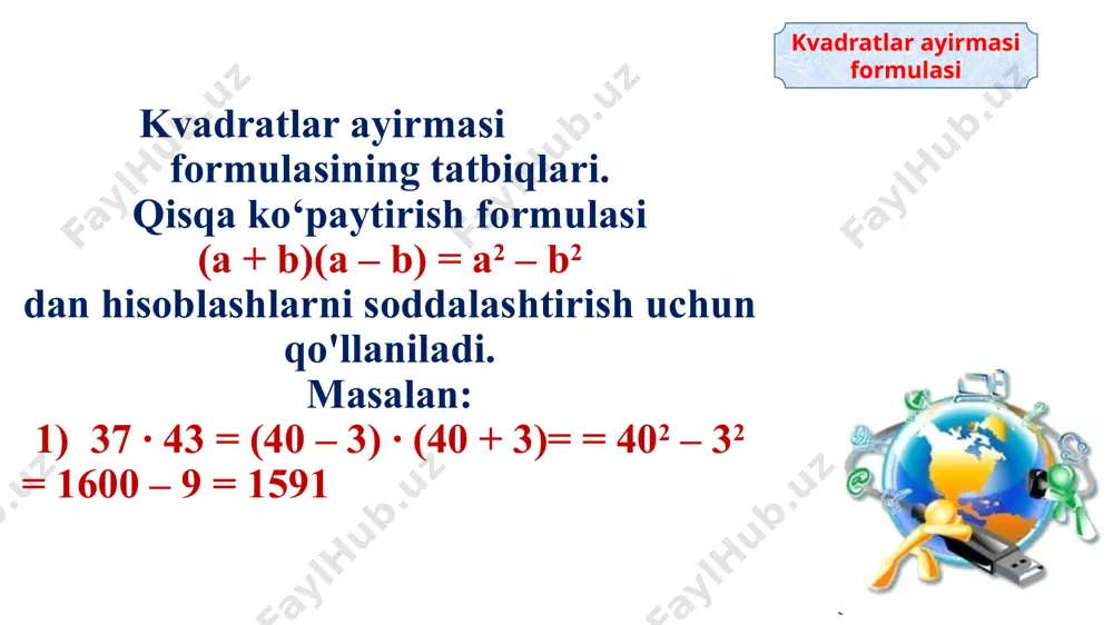 kvadratlar ayirmasi formulasi - Page 5