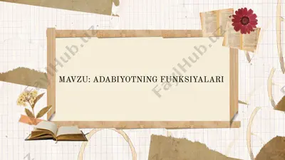 adabiyotshunoslik — PPTX