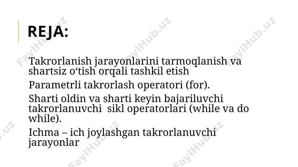 takrorlanish operatorlari - Page 2