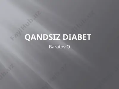 qandsiz diabet — PPTX