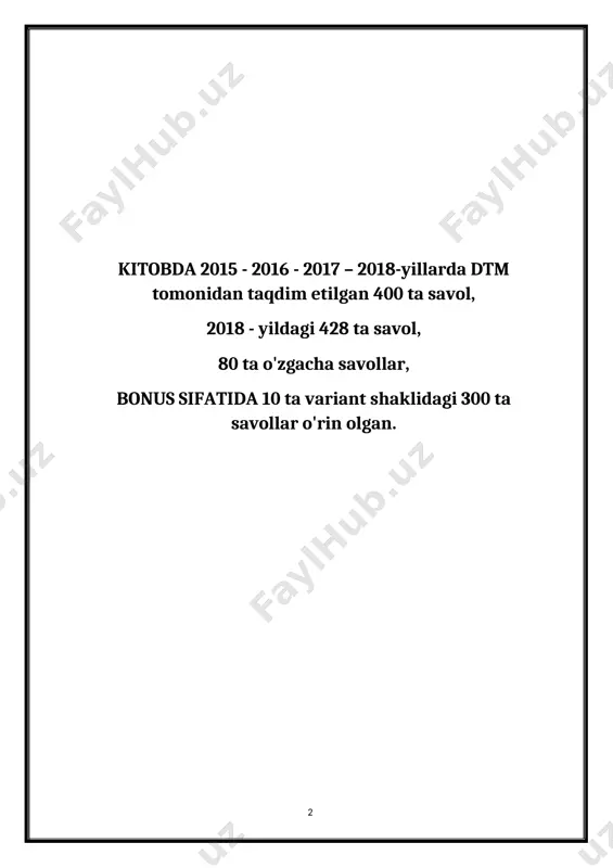 n 8)sharq sauri 9) dalaqirqbo`g`imi 10) ginko biloba 11)suv qirqqulog`i 12) tangao`t a) a – 1,6,8,10 b – 3,9,11 c – 2,4,5,7,12 b) a – 1,6,8,12, b – 9,11, c – 2,4,5, 7,11 c) a – 1,3,4,6,10 b – 9,11, c – 2,5,7,8,12 d) a – 6,8,10, b – 1,3,9 c – 2,4,5,7,11,12 5. o`smilik tanasining quyidagi qismlari qanday to`qimadan iborat ekanligini aniqlang. 1) eman ildizinig yog`ochlik tolalari 2) suv qirqqulog`i bargining ustki yuzasi 3) nok mevasining ichidagi tosh hujayralar 4) lipa yosh novdasining epidermis ostidagi yashil hujayralar 5) baliq ko`z barg va novdasidagi shiraga boy hujayralar 6) shamshod tanasidagi kambiy qavat hujayralari a) 3 – mexanik 2 –qoplovchi 4 – xlorenximalar 5 – g`amlovchi 6 – meristema b) 1,3 – meristema 2 – qoplovchi 4 – xlorenximalar 5 –mexanik 6 – g`amlovchi c) 1 – mexanik 2 – xlorenximalar 4,3 – qoplovchi 5 – g`amlovchi 6 – meristema d) …