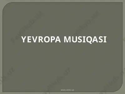 yevropa musiqasi — PPT