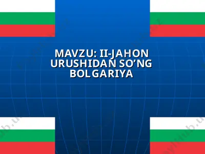 ii-jahon urushidan so’ng bolgariya — PPT
