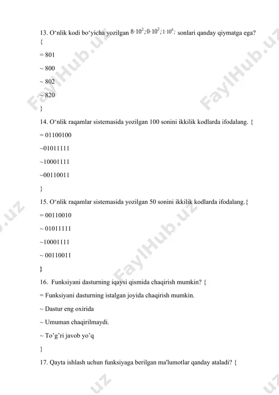 c++ dasturlar mavzusiga oid testlar - Page 4